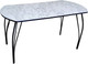 Миниатюра изображения товара Обеденный стол Arvento Флок 3 раздвижной 110-140х70 (мрамор каррара)