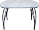 Миниатюра изображения товара Обеденный стол Arvento Флок 3 раздвижной 110-140х70 (мрамор каррара)