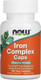 Миниатюра изображения товара Пищевая добавка NOW Foods Iron Complex (100капсул)