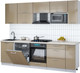 Миниатюра изображения товара Кухонный гарнитур Интерлиния Мила Gloss 2.6-ПМ2 (капучино глянец/капучино глянец/бискайская сосна)