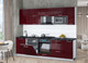 Миниатюра изображения товара Кухонный гарнитур Интерлиния Мила Gloss 2.6-ПМ2 (бордовый глянец/бордовый глянец/кастилло темный)