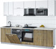 Миниатюра изображения товара Кухонный гарнитур Интерлиния Мила Gloss 2.7-ПМ2 (дуб вотан/белый/опал светлый)