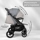 Миниатюра изображения товара Детская прогулочная коляска Bubago Model Cross City Lux / BG 168-3 (темно-серый)