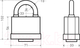Миниатюра изображения товара Замок навесной Аллюр ВС1Ч-376П