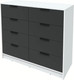 Миниатюра изображения товара Комод Интерлиния Концепт КТ-К117 (антрацит/белый платинум)