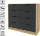 Миниатюра изображения товара Комод Интерлиния Концепт КТ-К117 (антрацит/дуб золотой)