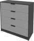 Миниатюра изображения товара Комод Интерлиния Концепт КТ-К100 (серебро/антрацит)