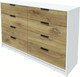 Миниатюра изображения товара Комод Интерлиния Концепт КТ-К157 (дуб нокс/белый платинум)
