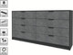 Миниатюра изображения товара Комод Интерлиния Концепт КТ-К197 (бетон портленд/антрацит)