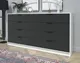 Миниатюра изображения товара Комод Интерлиния Концепт КТ-К197 (антрацит/белый платинум)