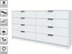 Миниатюра изображения товара Комод Интерлиния Концепт КТ-К197 (белый платинум/белый платинум)