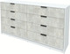 Миниатюра изображения товара Комод Интерлиния Концепт КТ-К197 (бетон лайт/белый платинум)
