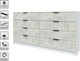 Миниатюра изображения товара Комод Интерлиния Концепт КТ-К197 (бетон лайт/белый платинум)