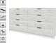 Миниатюра изображения товара Комод Интерлиния Концепт КТ-К197 (дуб белый/белый платинум)