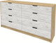 Миниатюра изображения товара Комод Интерлиния Концепт КТ-К197 (дуб белый/дуб золотой)