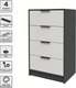 Миниатюра изображения товара Комод Интерлиния Концепт КТ-К60 (персидский жемчуг/антрацит)
