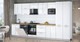 Миниатюра изображения товара Кухонный гарнитур Интерлиния Мила Gloss 3.8-ПМ2 (белый глянец/белый глянец/дуб бунратти)