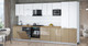 Миниатюра изображения товара Кухонный гарнитур Интерлиния Мила Gloss 3.8-ПМ2 (капучино глянец/белый/дуб бунратти)
