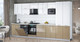 Миниатюра изображения товара Кухонный гарнитур Интерлиния Мила Gloss 3.8-ПМ2 (капучино глянец/белый глянец/опал светлый)