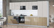 Миниатюра изображения товара Кухонный гарнитур Интерлиния Мила Gloss 3.8-ПМ2 (капучино глянец/кашемир/травертин серый)