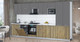 Миниатюра изображения товара Кухонный гарнитур Интерлиния Мила Gloss 3.8-ПМ2 (дуб вотан/серый/белый гранит)