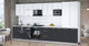 Миниатюра изображения товара Кухонный гарнитур Интерлиния Мила Gloss 3.8-ПМ2 (пепел/белый/опал светлый)