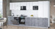 Миниатюра изображения товара Кухонный гарнитур Интерлиния Мила Gloss 3.8-ПМ2 (керамика/белый/белый гранит)