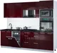 Миниатюра изображения товара Кухонный гарнитур Interline Мила Gloss 2.55-ПМ3 (бордовый глянец/бордовый глянец/кастилло темный)