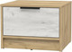 Миниатюра изображения товара Прикроватная тумба Интерлиния Концепт КТ-ТК1-35 (дуб белый/дуб золотой)