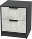 Миниатюра изображения товара Прикроватная тумба Интерлиния Концепт КТ-ТК1-57 (бетон лайт/антрацит)