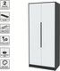 Миниатюра изображения товара Шкаф Интерлиния Концепт КТ-Ш2 (белый платинум/антрацит)