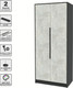 Миниатюра изображения товара Шкаф Интерлиния Концепт КТ-Ш2 (бетон лайт/антрацит)