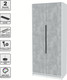 Миниатюра изображения товара Шкаф Интерлиния Концепт КТ-Ш2 (бетон/белый платинум)