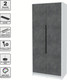 Миниатюра изображения товара Шкаф Интерлиния Концепт КТ-Ш2 (бетон портленд/белый платинум)