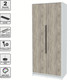 Миниатюра изображения товара Шкаф Интерлиния Концепт КТ-Ш2 (дуб серый/белый платинум)