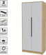 Миниатюра изображения товара Шкаф Интерлиния Концепт КТ-Ш2 (серый/дуб золотой)