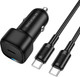 Миниатюра изображения товара Зарядное устройство автомобильное Borofone BZ34A + кабель Type-C to Type-C (черный)