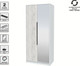 Миниатюра изображения товара Шкаф Интерлиния Концепт КТ-Ш2з (дуб белый/белый платинум)