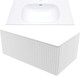 Миниатюра изображения товара Тумба с умывальником ЗОВ Кито 100 / K100LW0MFWPM-M115W100 (флавио белый)