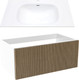 Миниатюра изображения товара Тумба с умывальником ЗОВ Кито 100 / K100LW0MRM-M115W100 (белый/тростник)