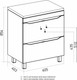 Миниатюра изображения товара Тумба с умывальником Mixline Лайн-60 555470 + Luxe Fest 60 / FST60SLWB01