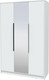 Миниатюра изображения товара Шкаф Интерлиния Концепт КТ-Ш3з (белый платинум/белый платинум)