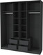 Миниатюра изображения товара Шкаф Интерлиния Концепт КТ-Ш4 (черный/антрацит)