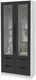 Миниатюра изображения товара Шкаф с витриной Interline Концепт КТ-ШВ2 (антрацит/белый платинум)