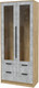 Миниатюра изображения товара Шкаф с витриной Интерлиния Концепт КТ-ШВ2 (бетон/дуб золотой)