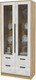 Миниатюра изображения товара Шкаф с витриной Interline Концепт КТ-ШВ2 (дуб белый/дуб золотой)