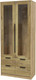 Миниатюра изображения товара Шкаф с витриной Interline Концепт КТ-ШВ2 (дуб нокс/дуб золотой)