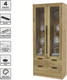 Миниатюра изображения товара Шкаф с витриной Interline Концепт КТ-ШВ2 (дуб нокс/дуб золотой)