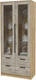 Миниатюра изображения товара Шкаф с витриной Интерлиния Концепт КТ-ШВ2 (дуб серый/дуб золотой)