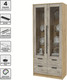 Миниатюра изображения товара Шкаф с витриной Интерлиния Концепт КТ-ШВ2 (дуб серый/дуб золотой)